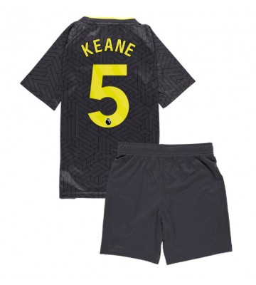 Everton Michael Keane #5 Borta Kläder Barn 2024-25 Kortärmad (+ Korta byxor)